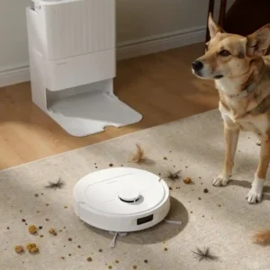 Bedste robotstøvsugere til dyrehår og hundehår 2026 Roborock QV 35A Set white Blanc 8000Pa_10